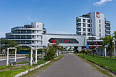 The Termas Uno Hotel at the Termas de Rio Hondo Circuit motorsports racetrack in Argentina.