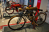 A vintage 1902 Clement motorcycle in the Automobile Museum of Termas de Rio Hondo, Argentina.