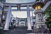 Torii gates at the Suwa Shrine, Nagasaki, Japan