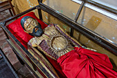 A hand-carved articulated wooden statue of Jesus Christ in the Church of Our Lady of Mercy in El Naranjo, Argentina. Carved in the 1700s by indigenous artists.