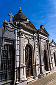 Elaborate tombs or mausoleums in the Recoleta Cemetery, Buenos Aires, Argentina.