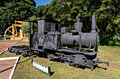 A steam locomotive for hauling sugarcane to the mill. Museum of the Sugar Industry, San Miguel de Tucumán, Argentina. Circa 1800s.