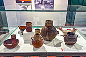 Pre-Hispanic ceramic pottery from the Humahuaca Valley. Eduardo Casanova Archeology Museum, Tilcara, Argentina.