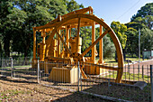 A steam engine for running the sugarcane processing machinery. Museum of the Sugar Industry, San Miguel de Tucumán, Argentina. Circa 1800s.