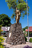 Bronze memorial statue of General Miguel de Guemes, a hero of the Argentine War of Independence, in Tartagal, Argentina.