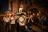 Torchlight procession on August 9th, every year, in memory of the victims of the atomic bomb. Start from Urakami Cathedral and ends Peace Park, , Nagasaki, Japan