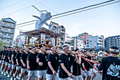 Training for the Nagasaki Kunchi Festival that dates back 380 years, Nagasaki, Japan