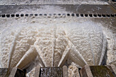 Plumes of water jet from the spillway of the Rio Hondo Dam at Termas de Rio Hondo in Argentina.