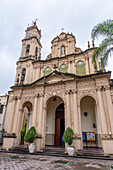 The facade of the Basilica of San Francisco in San Salvador de Jujuy, Argentina.