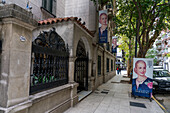 The exterior of the Eva Peron Museum at 2988 Lafinur Street in the Palermo neighborhood of Buenos Aires, Argentina. The former mansion was bought by the Eva Peron Foundation in 1948 and remodeled to serve as a temporary shelter for homeless women and children.