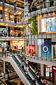 Interior of huge Palladium mall in Prague