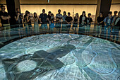 Recreation of the Little Boy blast over Nagasaki. Exhibition inside the Hiroshima Peace Memorial Museum, Hiroshima, Japan