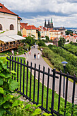 Blick auf die Prager Skyline und den Veitsdom aus dem Grande Classic Panorama