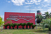 The sign at the Termas de Rio Hondo Circuit motorsports racetrack in Argentina.