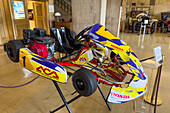 A prototype racing kart for use in the kart racing training school in the Argentine Automobile Club Museum, Buenos Aires in Argentina.