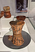 Pre-Hispanic ceramic pottery from the Humahuaca Valley. Eduardo Casanova Archeology Museum, Tilcara, Argentina.