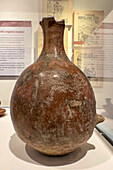 Pre-Hispanic Inca ceramic jar from the Humahuaca Valley. Dr. Eduardo Casanova Archeology Museum, Tilcara, Argentina. Used to store and serve chicha, an alcoholic drink made from maize.