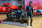 A 2015 Yamaha FJ1100 custom-built racing motorcycle in the Automobile Museum of Termas de Rio Hondo, Argentina.