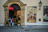 Posters outside Lobkowicz Palace, Prague