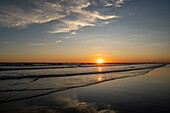 Sunset on the beach in Las Lajas, Panama