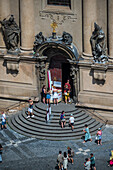 View of Old Town Square (Staromestské námestí) from Astronomical Clock Tower of Prague