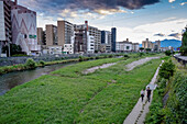 Nakatsu River in Morioka, Iwate, Japan