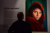 Exhibition of the Iconic Photographs by National Geographic photographer Steve McCurry at the Mucsarnok Palace of Art in Budapest, Hungary