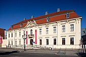 The elegant Collegienhaus building serves as the entrance to the Jewish Museum in Berlin, showcasing its historical architecture.