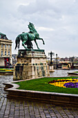 First courtyard inside Buda Castle complex in Budapest, Hungary