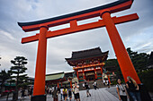 The torii gate of Fushimi Inari, Kyoto, Japan