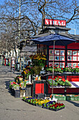 Virag flower store in the streets of Budapest, Hungary