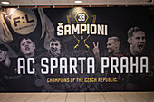 AC Sparta Praha champions of the Czech Republic sign in Prague Airport