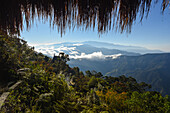 Kogihabs (individual huts, inspired by the architecture of the kogui indigenous tribe) at El Dorado Nature Reserve Lodge with views of the Sierra Nevada de Santa Marta and its legendary sunsets over the Caribbean Sea, Colombia