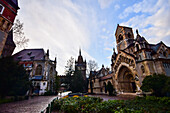 Vajdahunyad Castle Jaki Chapel at City Park in Budapest, Hungary