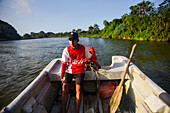 Boat tours in Don Diego River, Santa Marta, Colombia