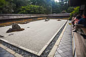 Japanese zen garden at Ryoan-Ji Temple in Kyoto