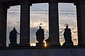 Heroes Square at sunset, Budapest, Hungary