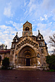 Vajdahunyad Castle Jaki Chapel at City Park in Budapest, Hungary