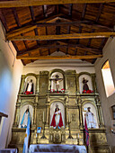 The main altarpiece of the 17th Century Spanish colonial Church of San Pedro Nolasco in Molinos, Argentina in the Calchaqui Valley.