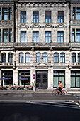 Berlin, Germany, July 27 2009, The elegant facade of Angleterre Hotel stands prominently on Friedrichstrasse, showcasing classic architecture in Berlin\'s Mitte district.