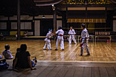 Youth Karate competition at the original wooden Kyoto Budo Center (????; kyubutokuden) dated from 1899 in the Meiji Period and is the oldest such martial arts center in Japan.