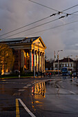 Mucsarnok Palace of Art at sunset, Budapest, Hungary