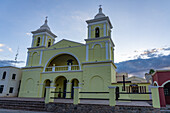 The 19th Century Spanish colonial Church of San Carlos Borromeo in San Carlos, Argentina in the Calchaqui Valley.