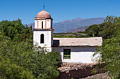 A small parish church in Posta de Hornillos in the Quebrada de Humahuaca or Humahuaca Valley, Argentina.