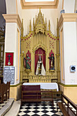 A side altar and altarpiece in the Cathedral of Our Lady of the Rosary in Cafayate, Salta Province, Argentina.