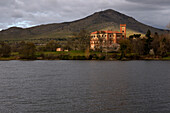 Pontón Alto reservoir and Saint Cecilia in the Real Sitio de San Ildefonso, Segovia.