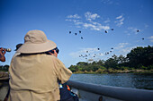 Bootstour zur Vogelbeobachtung mit Colombia Photo Expeditions auf dem Fluss Don Diego, Santa Marta, Kolumbien