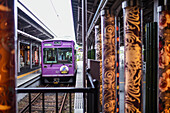 Randen Arashiyama Main line station in Kyoto, Japan