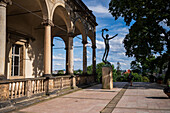 Bronzestatue Socha Vitezství (Siegesstatue), Sommerpalast der Königin Anne, Prag,