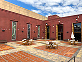 Der Innenhof des Museo de la Vid y el Vino (Museum der Rebe und des Weins) in Cafayate, Argentinien